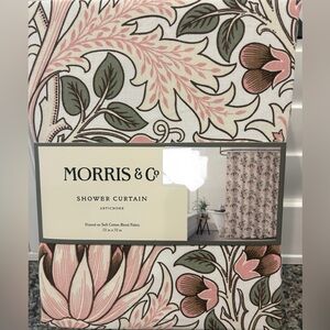 William Morris & Co Shower Curtain ARTICHOKE Pink Green 72x72